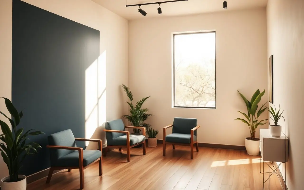 Consultation room at the Victory Health & Wellness clinic